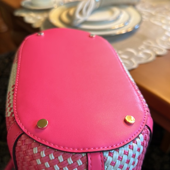 Kate Spade gingham Hot pink & white bag! NWT!!! - Picture 7 of 8